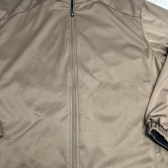 FootJoy FJ Brown Full Zip Fleece Lined Mock Neck Golf Jacket Men's Size 2XL - Picture 2 of 10